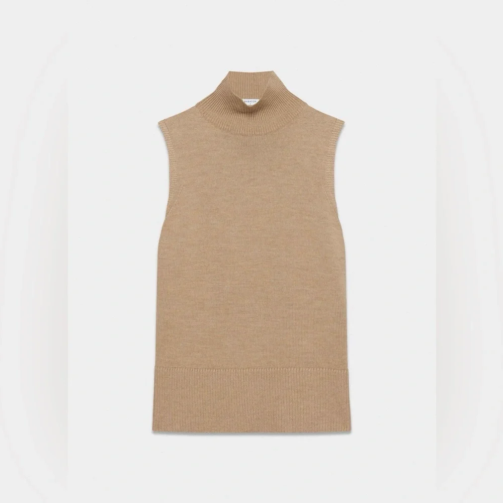 NWT Aritzia Babaton Successor Merino Wool Sleeveless Turtleneck 2XS oversized - Picture 2 of 6